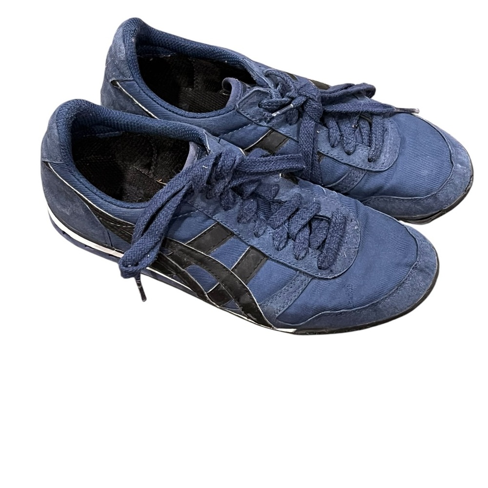 Onitsuka Tiger by Asics, Boys Blue and Black Parkour/Ninja Sneakers, Size 4